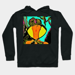 tropical colours art deco summer hat Hoodie